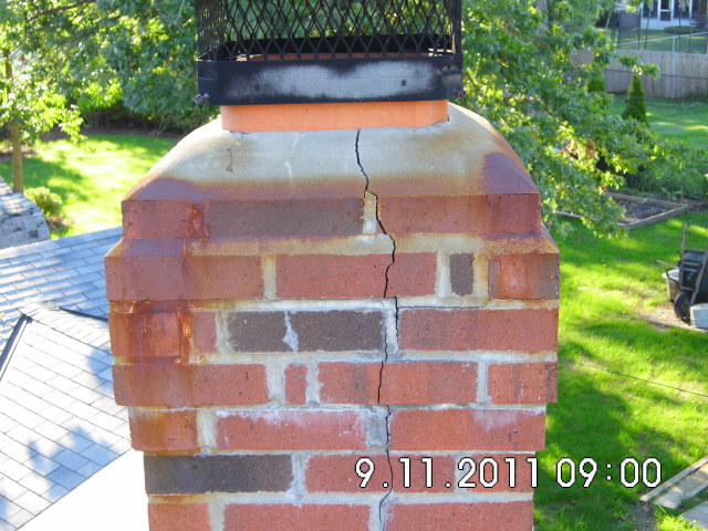 Cracked chimney